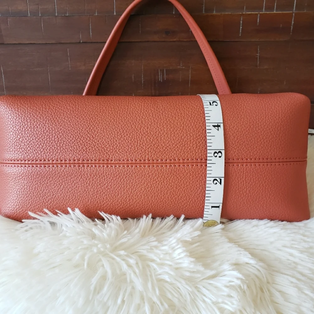 CALVIN KLEIN Lee Medium Dusty Rose Vegan Pebbled Leather Shoulder Bag--NWT